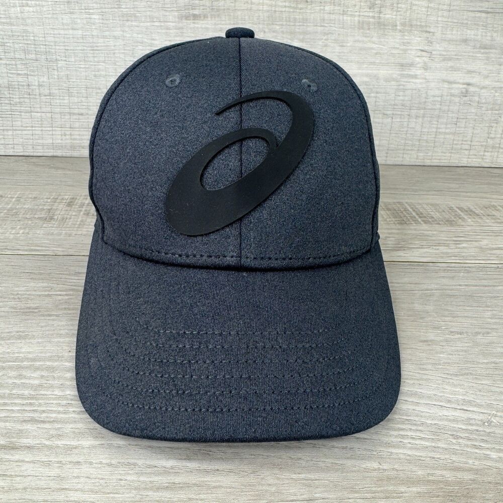 ASICS Train Sana Baseball Cap Unisex One Size Charcoal Gray Logo Strapback Hat